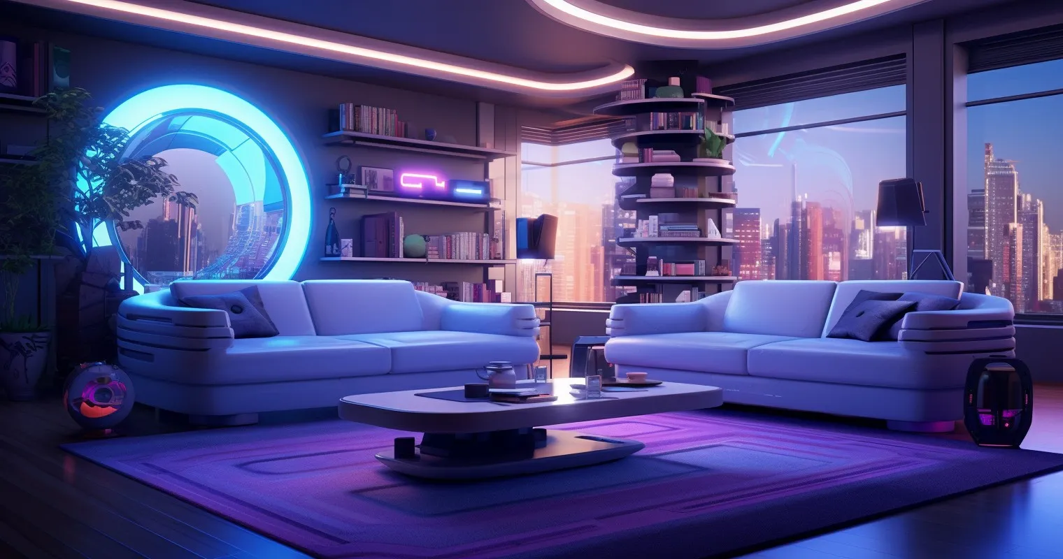 Wireless Solutions Futuristic Living Room
