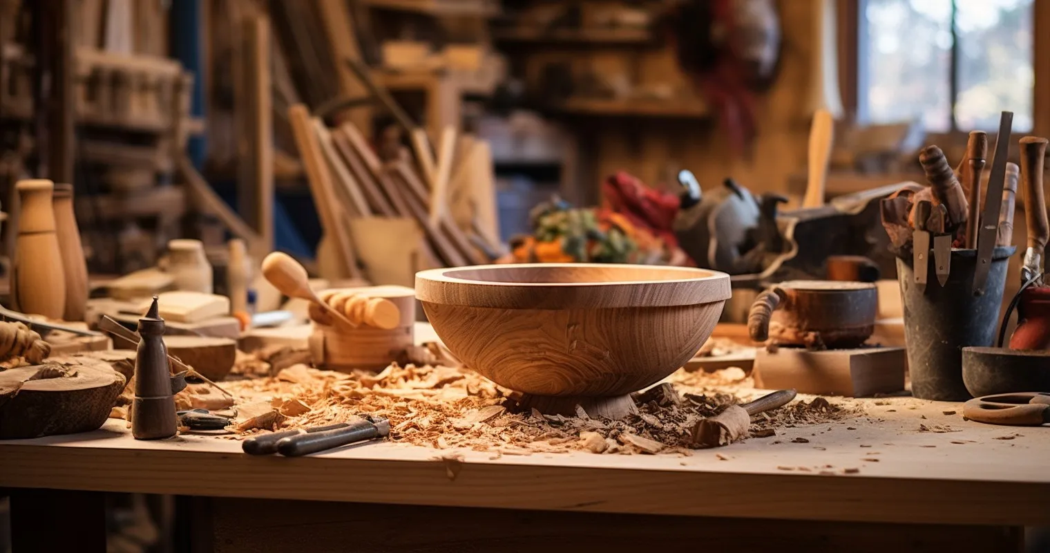 Wooden Bowl Creation Artisan's Workshop