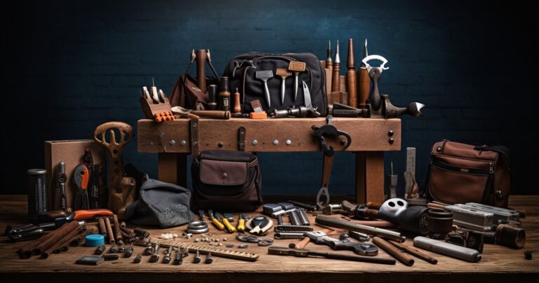 Woodworking Hand Tools on Wooden Table