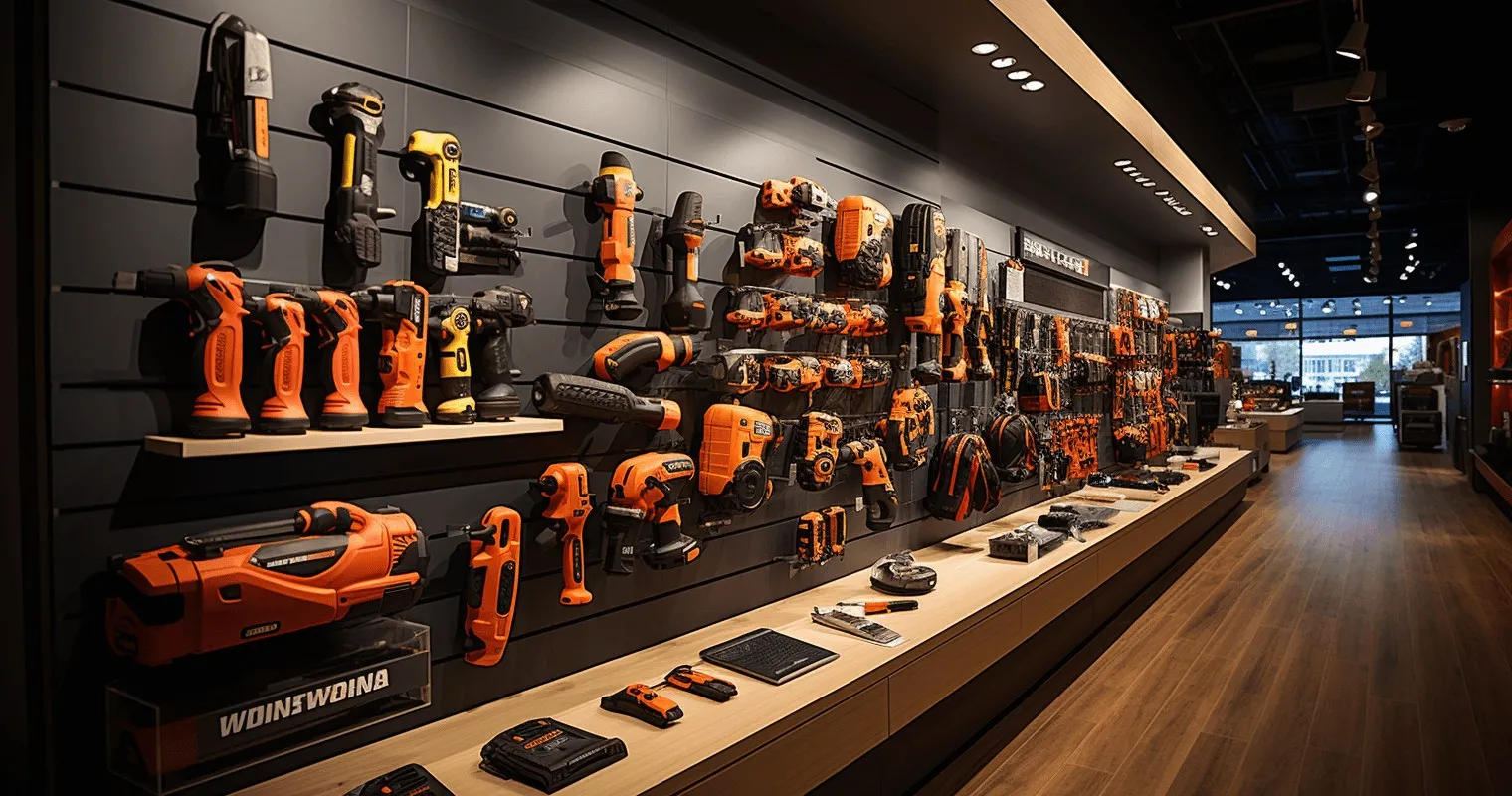 Worx Power Tools Display At A Home Improvement Store