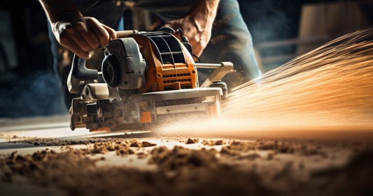 Electric Planer In Action