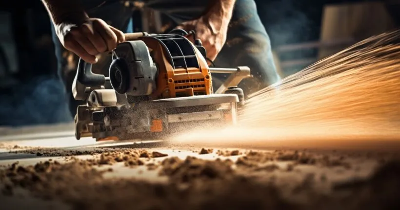 Electric Planer In Action