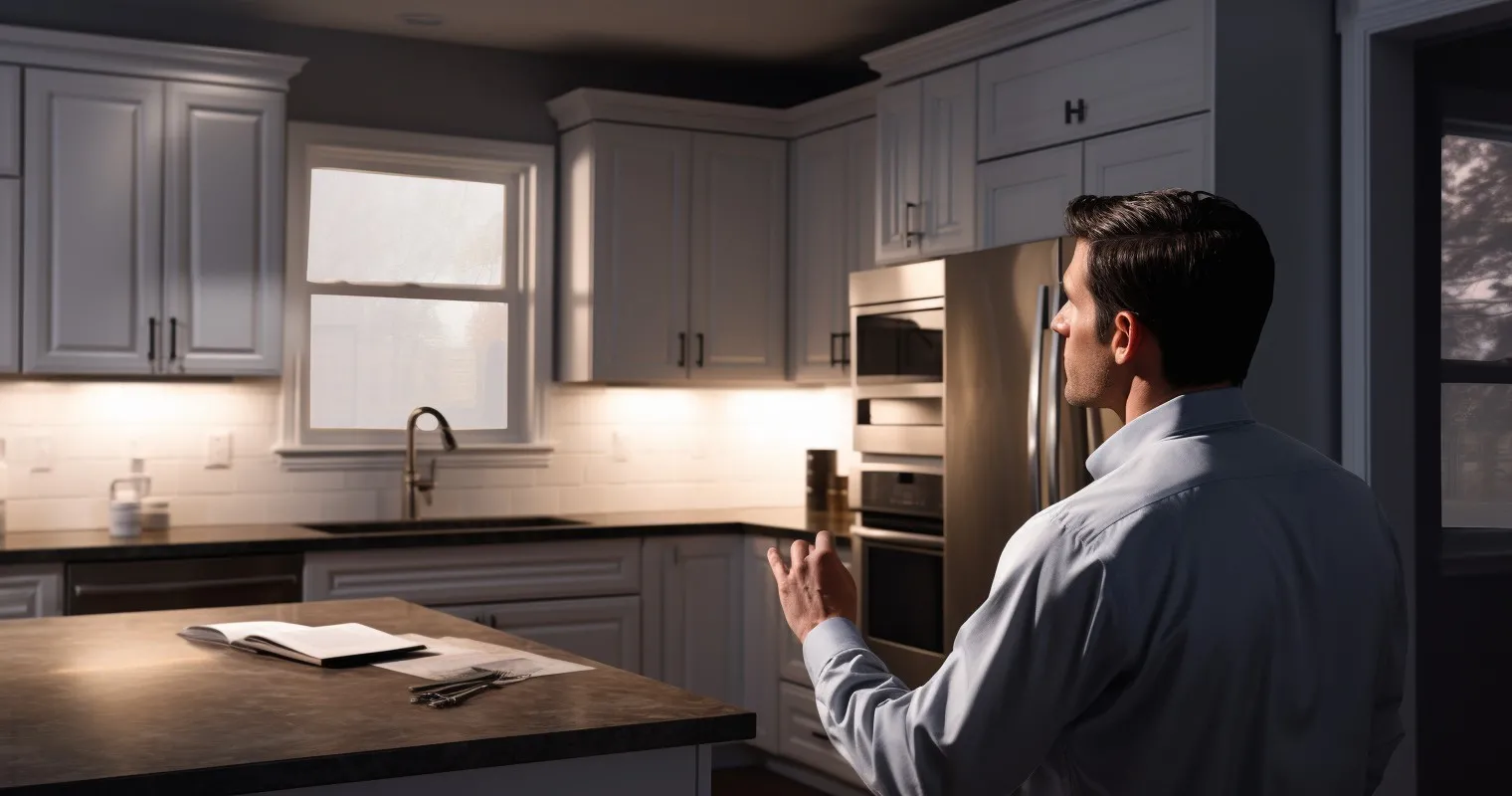examining a brand-new kitchen