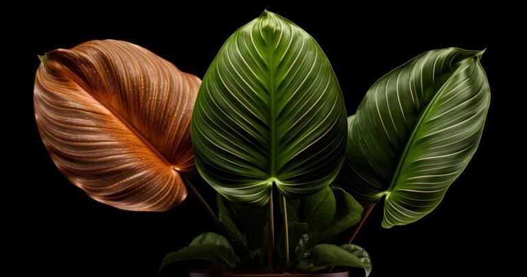 houseplant's leaves from lush green to a striking brown