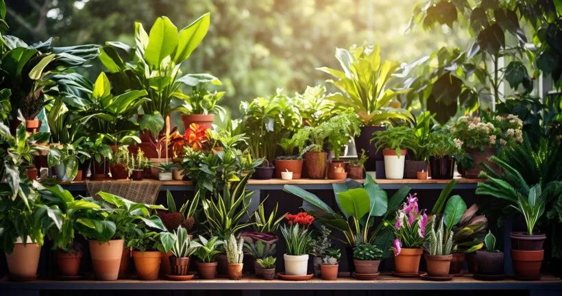 Lush greenery backdrop
