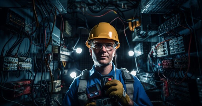Stunning Portrait Of A Person Confidently Holding A Multimeter