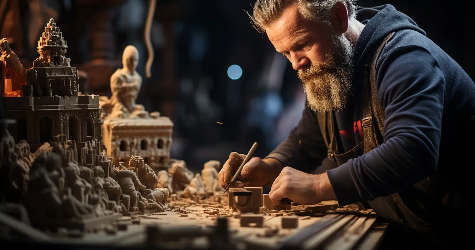 A Woodworker Meticulously Chiseling A Mortise's Interior