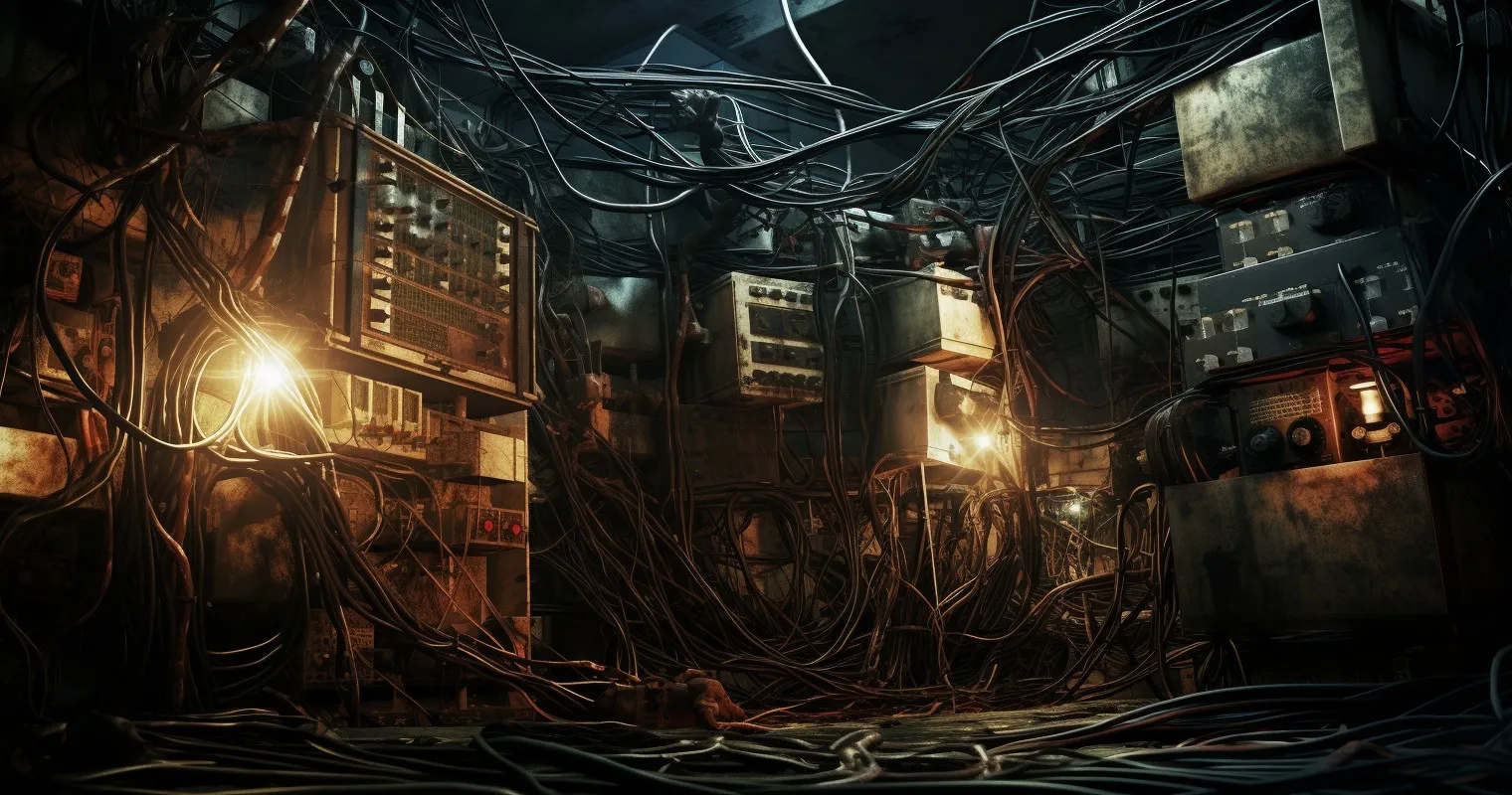 Abstract Representation Of Electricity Through Wires