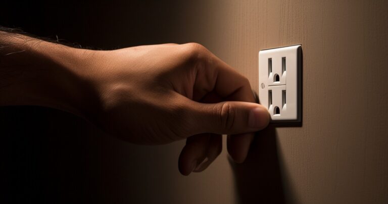 An Intricate Photograph Of A Hand Holding A New Electrical Outlet