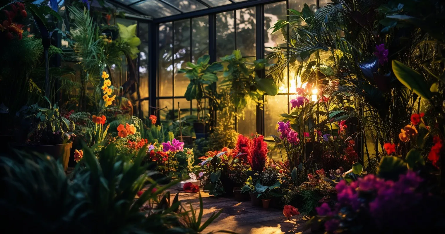 Artful Indoor Garden With Grow Lights