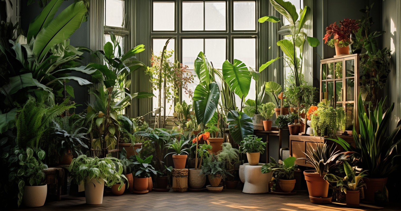 Beautiful Well-Spaced Houseplant Arrangement