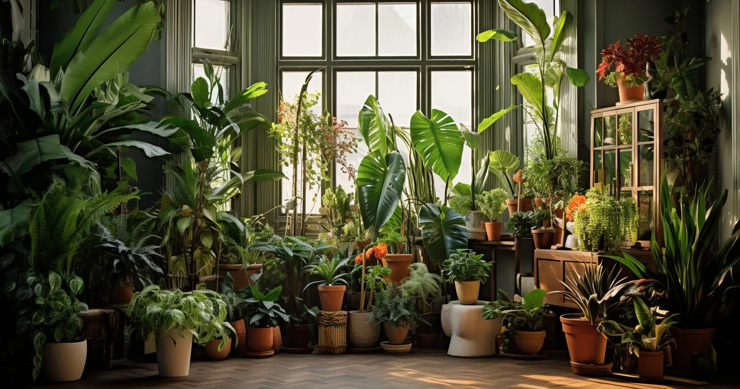 Beautiful Well-Spaced Houseplant Arrangement