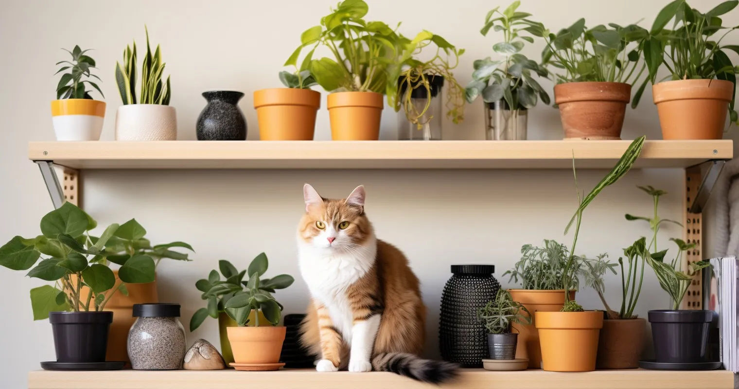 Cat-Friendly Designated Shelf For Plants