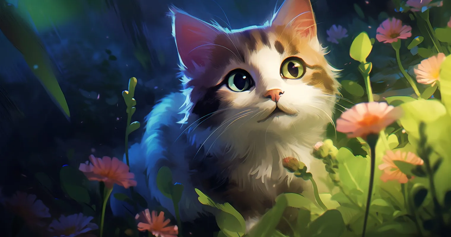 Cat-Friendly Garden With Playful Feline