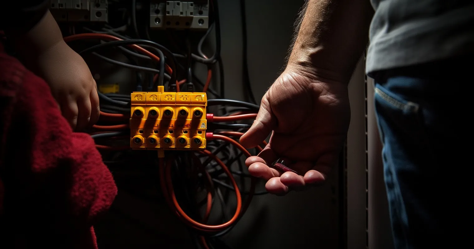 Child Learning Electrical Safety