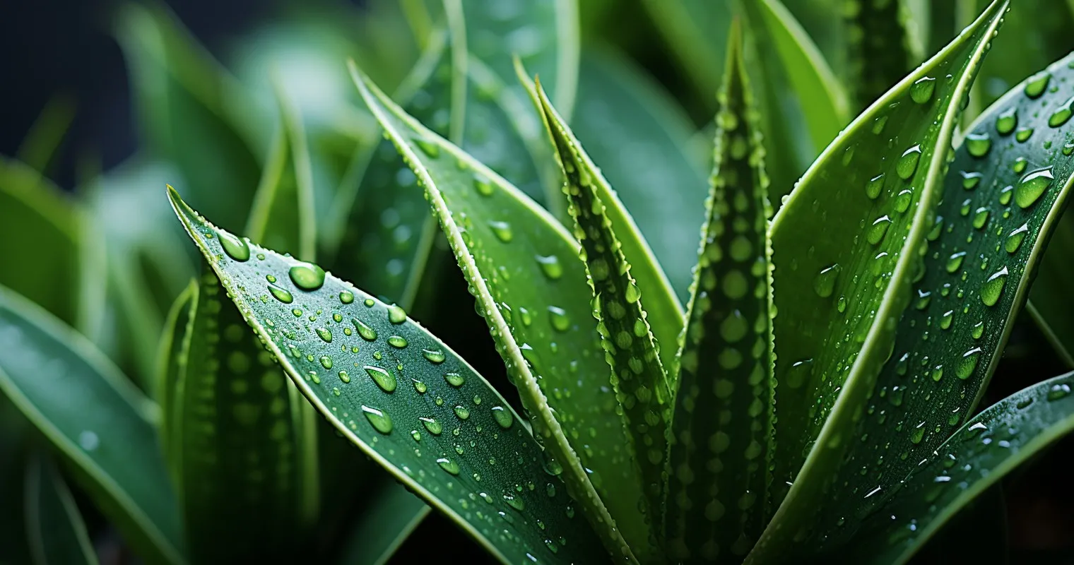 Close-Up Of Snake Plant's Intricate Leaves