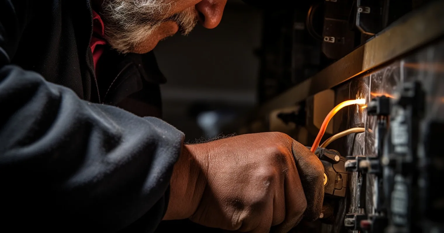 Close-Up Of Wire Stripping, Methodical And Expert