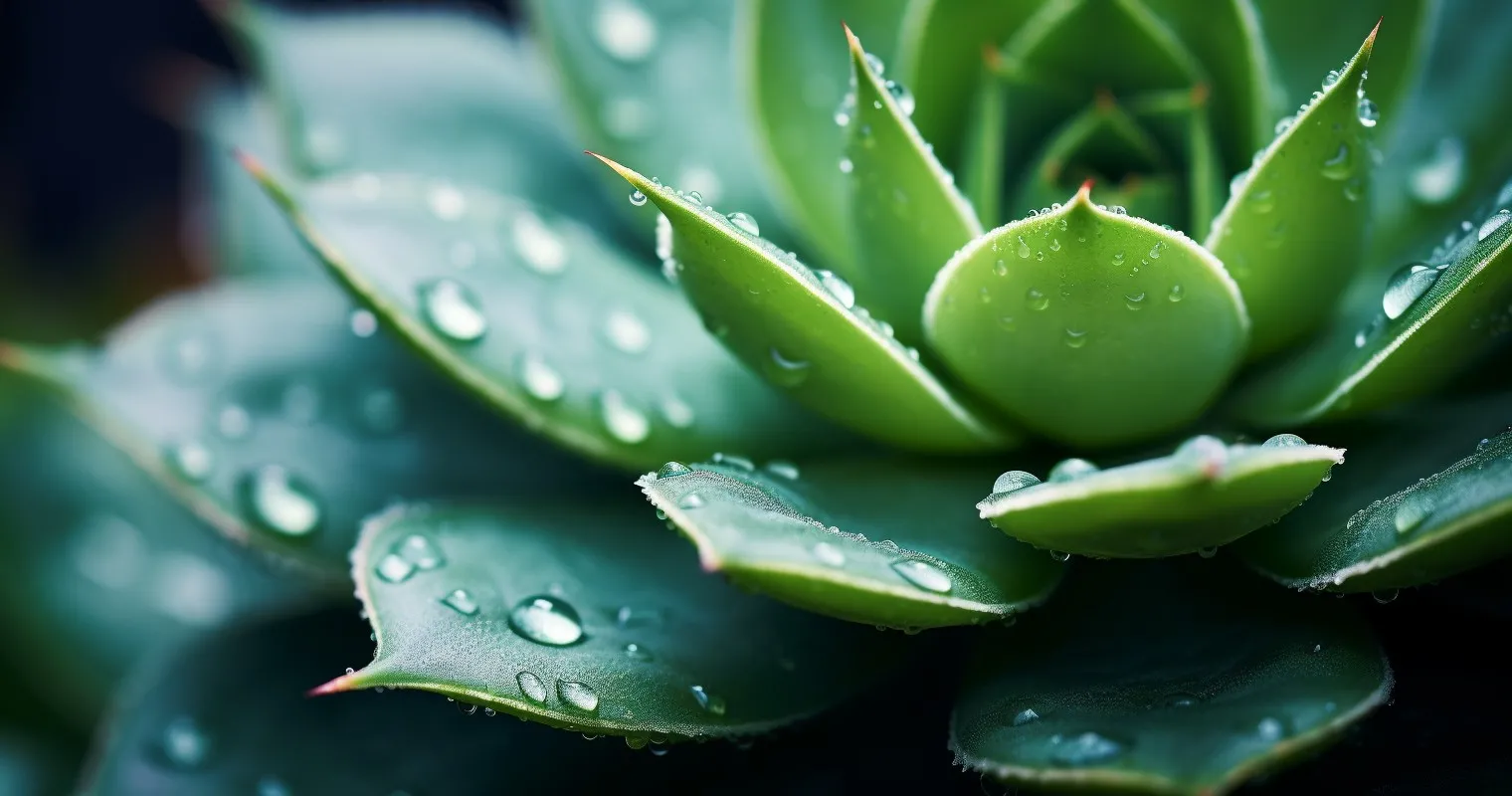 Close-Up Succulent's Water Storage
