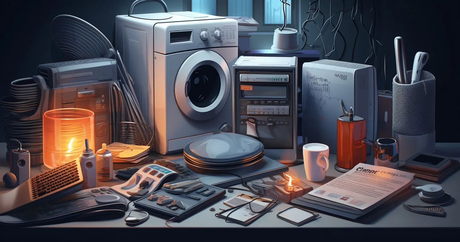 Electrical Appliances And Fire Hazard Illustration