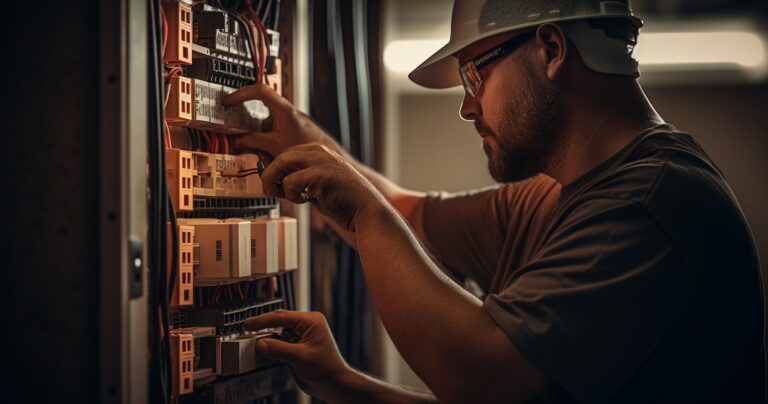 Electrical Contractor at Work