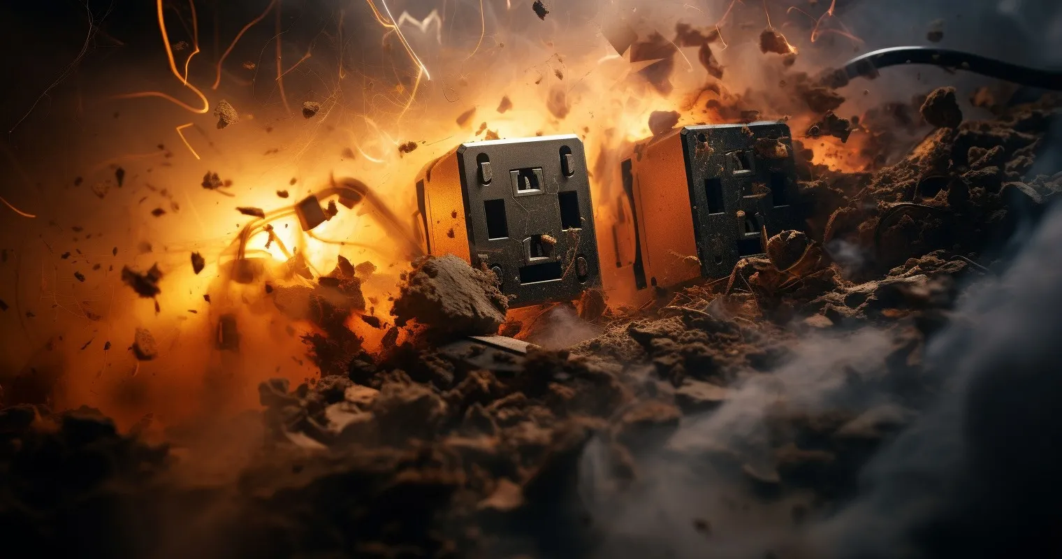 Electrical Outlet Sparking And Smoking, Danger And Urgency