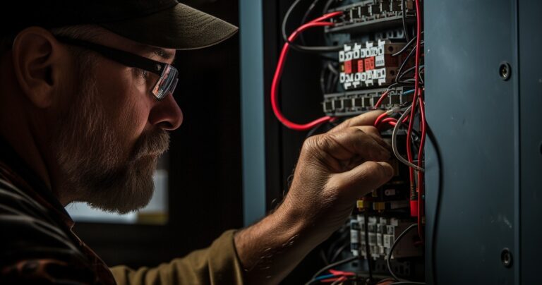 Electrician Installing GFCI Breaker