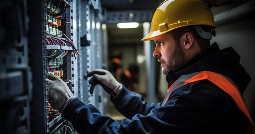Electrician Investigating Electrical Fault