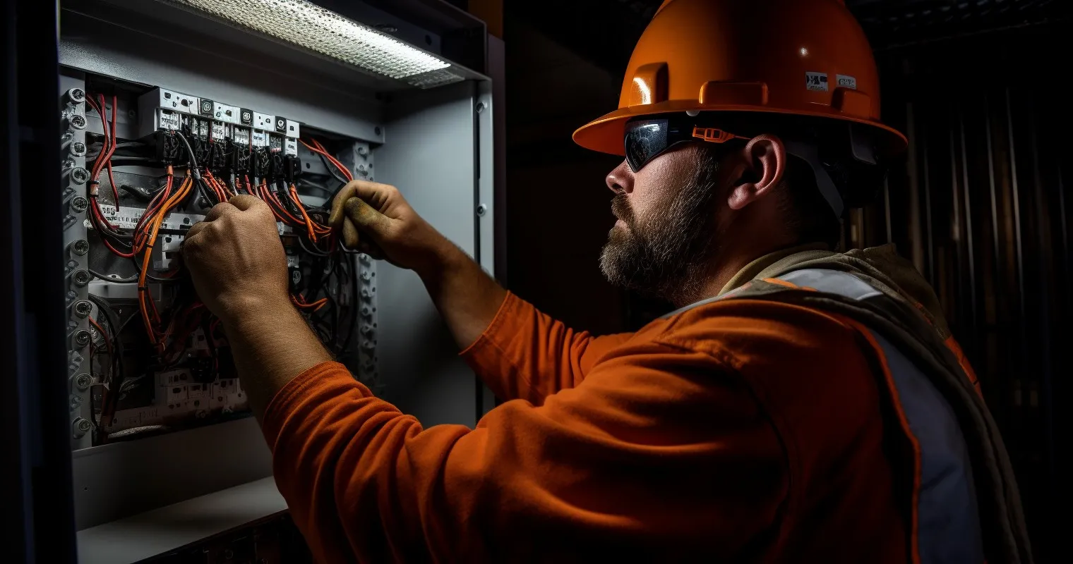 Electrician Replacing Outdated Electrical Panel