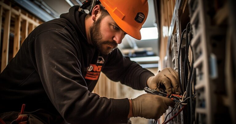 Electrician Working On Wiring
