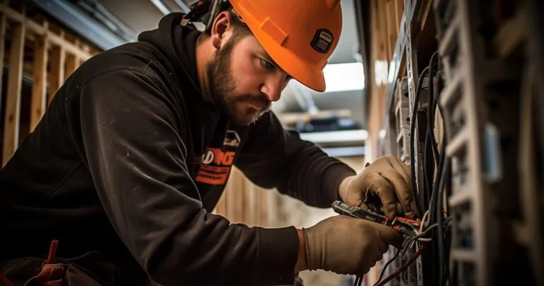 Electrician Working On Wiring