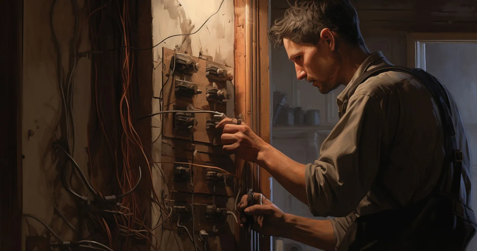 Expert Electrician At Work