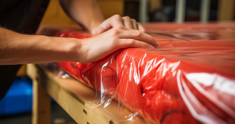 Furniture Being Carefully Wrapped In Bubble Wrap