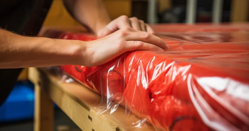 Furniture Being Carefully Wrapped In Bubble Wrap