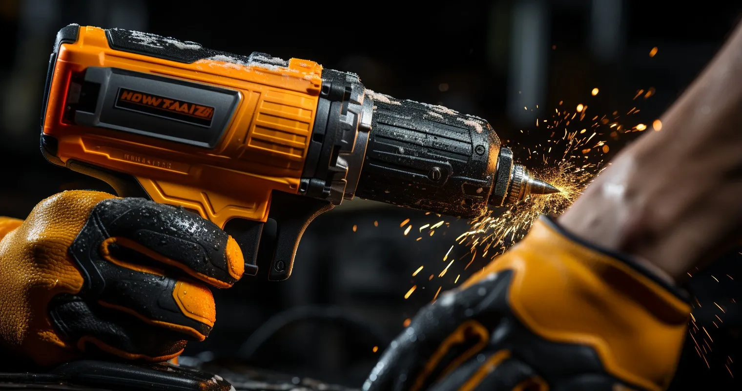 Gloved Hand Caught In A Power Tool
