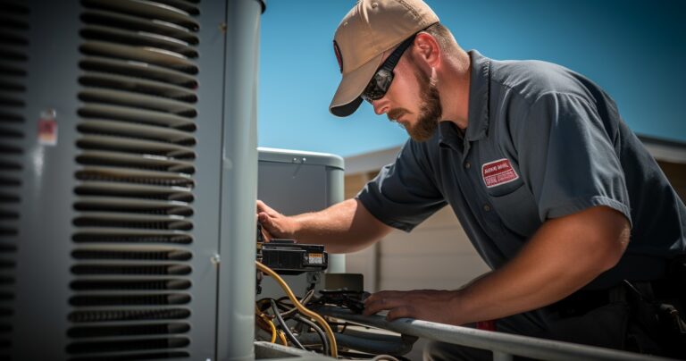 HVAC Technician Working