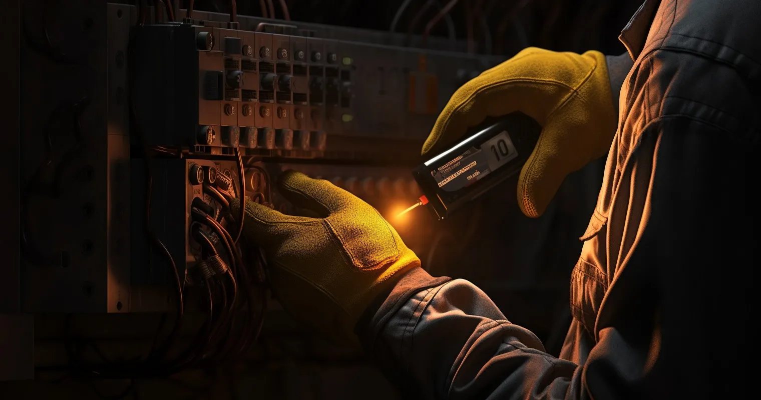 Hand Holding Voltage Tester