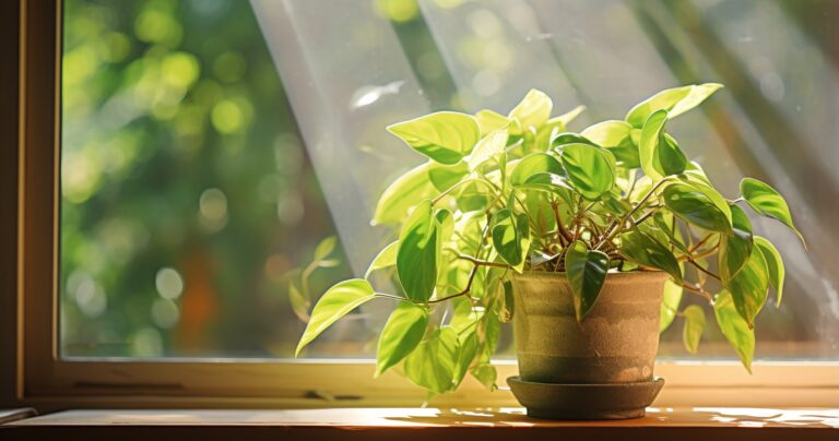 Healthy Houseplant With Vibrant Green Leaves