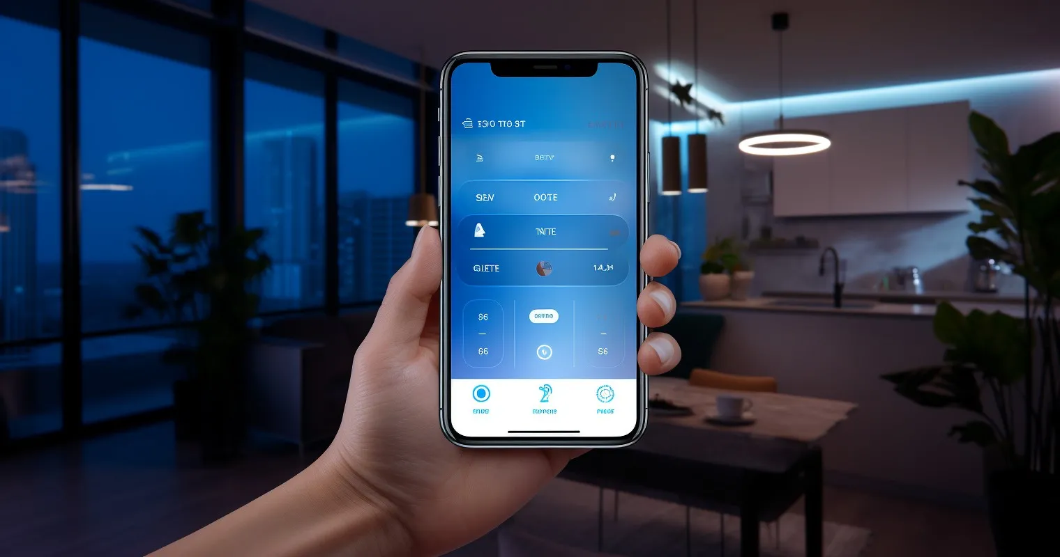 Home automation system controlling lights and thermostat