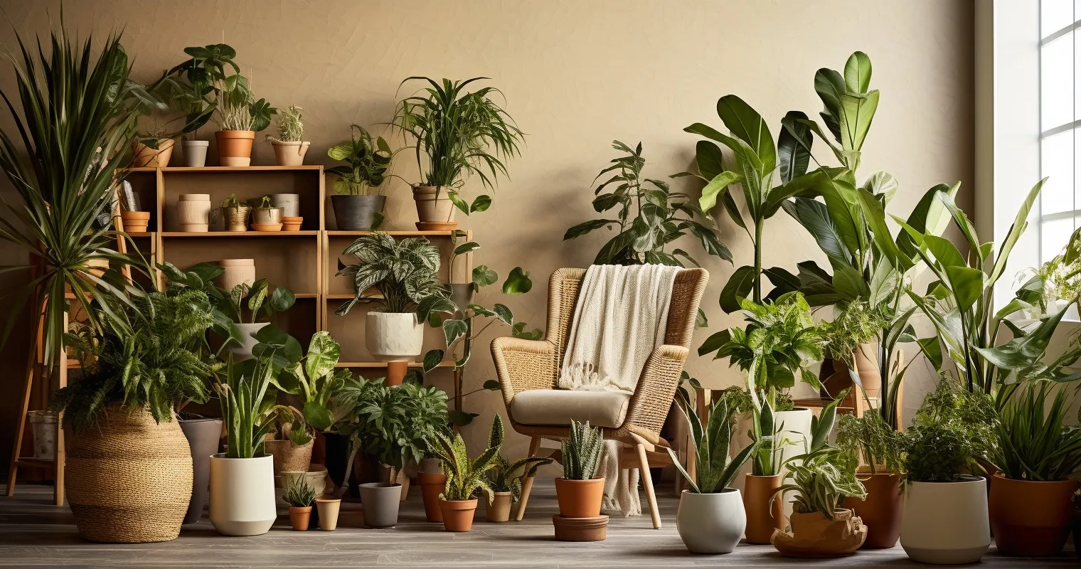 Houseplant Arrangement Enhancing Indoor Decor
