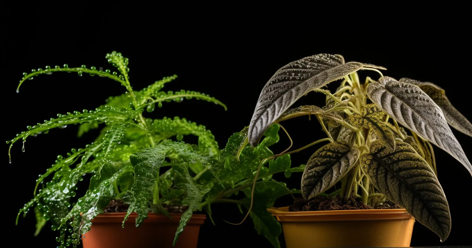 Houseplant Surrounded By Pests