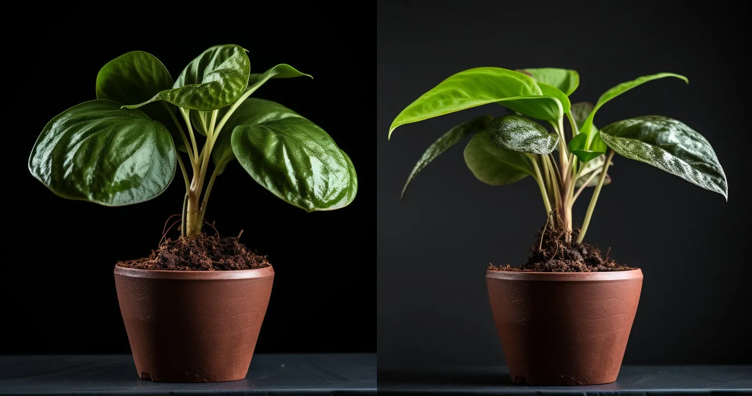 Houseplant With Healthy Growth After Fertilizing