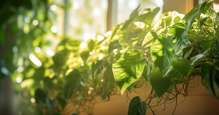 Ivy Houseplants In A Sunlit Corner