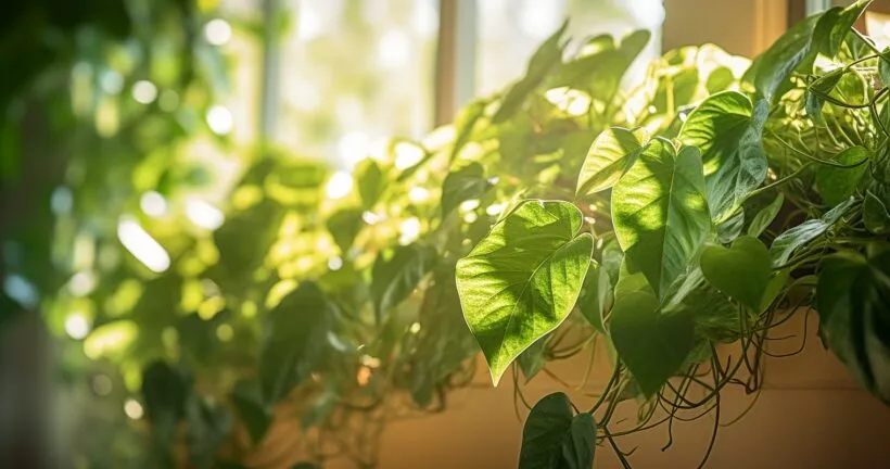 Ivy Houseplants In A Sunlit Corner