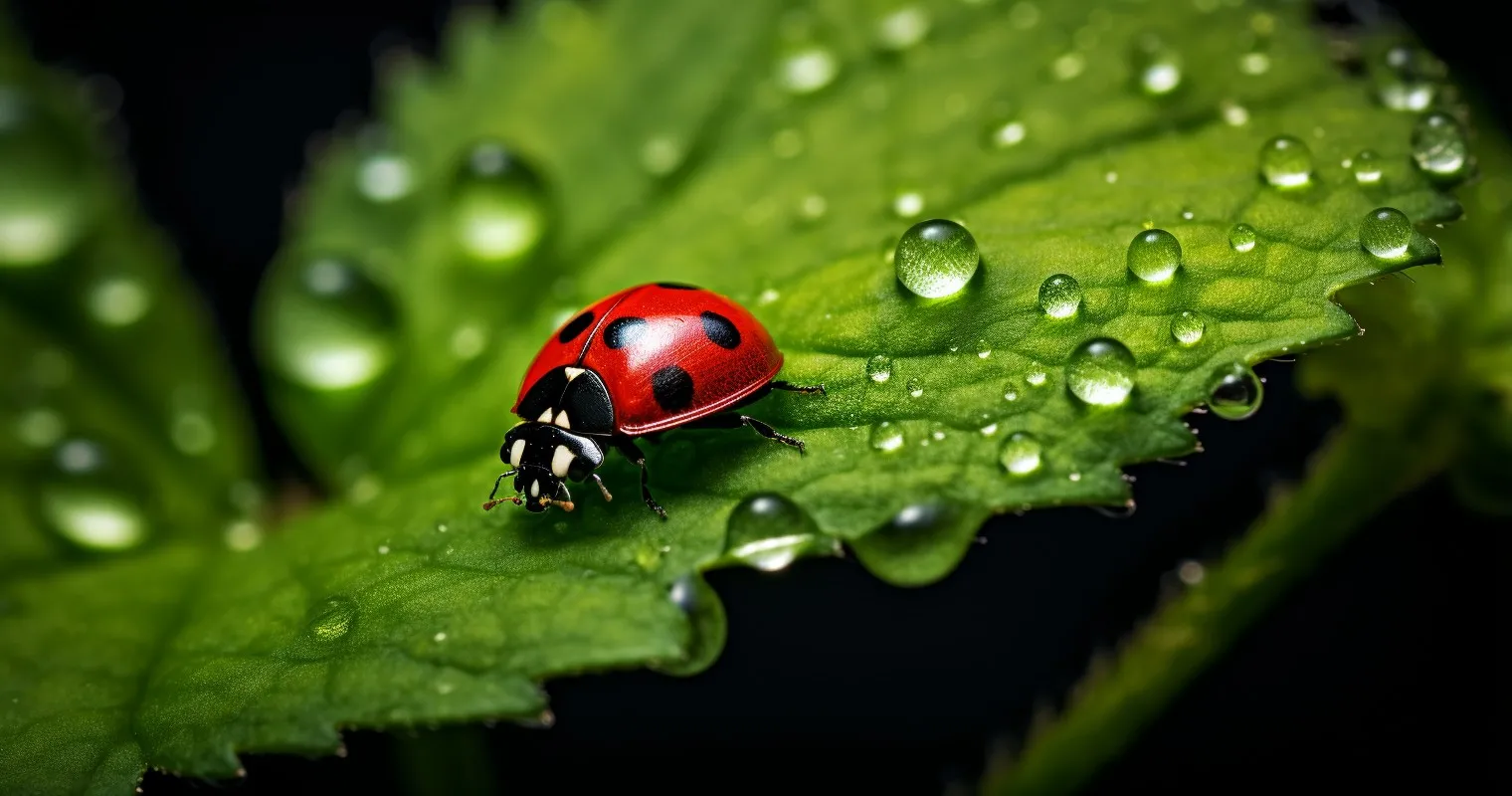 Ladybug And Spider Mite Encounter