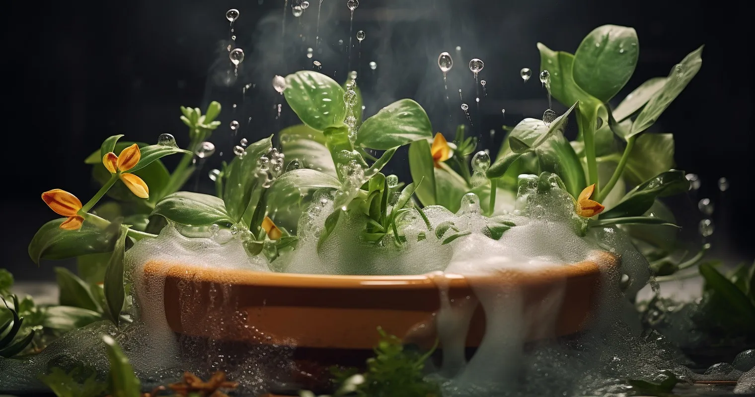 Leafy Jacuzzi With Natural Insecticidal Soap