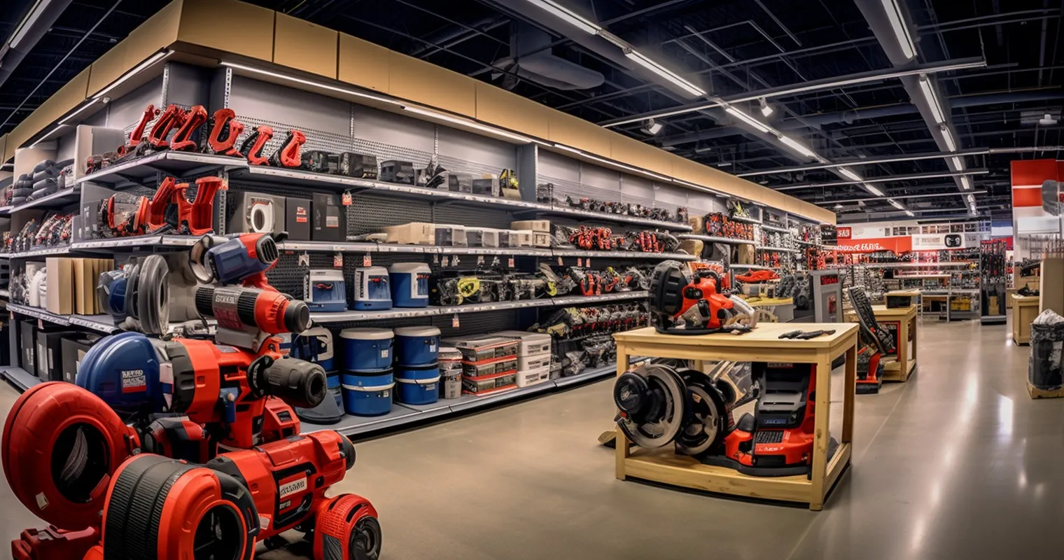 Lowe's Store Aisle With Skil Tools
