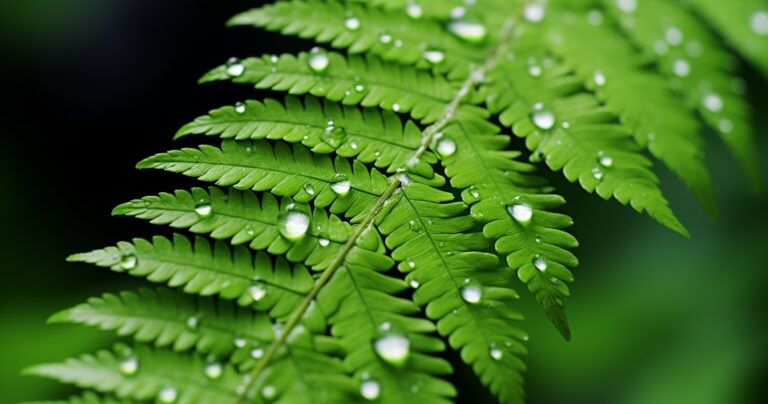 Lush Fern Being Misted