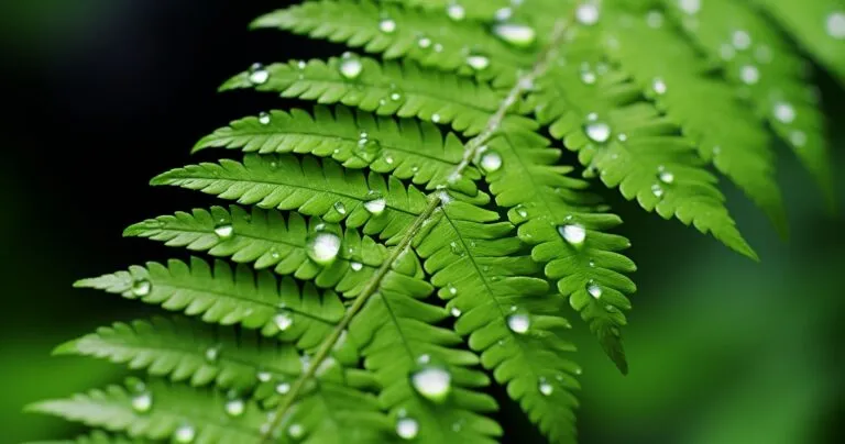 Lush Fern Being Misted