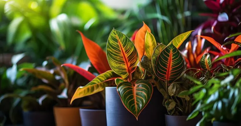 Lush, Green Houseplants In A Spacious Pot