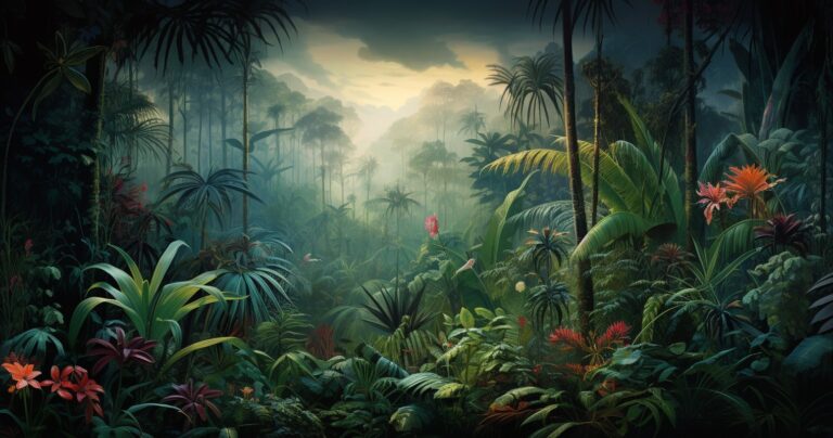 Lush Tropical Rainforest Scene